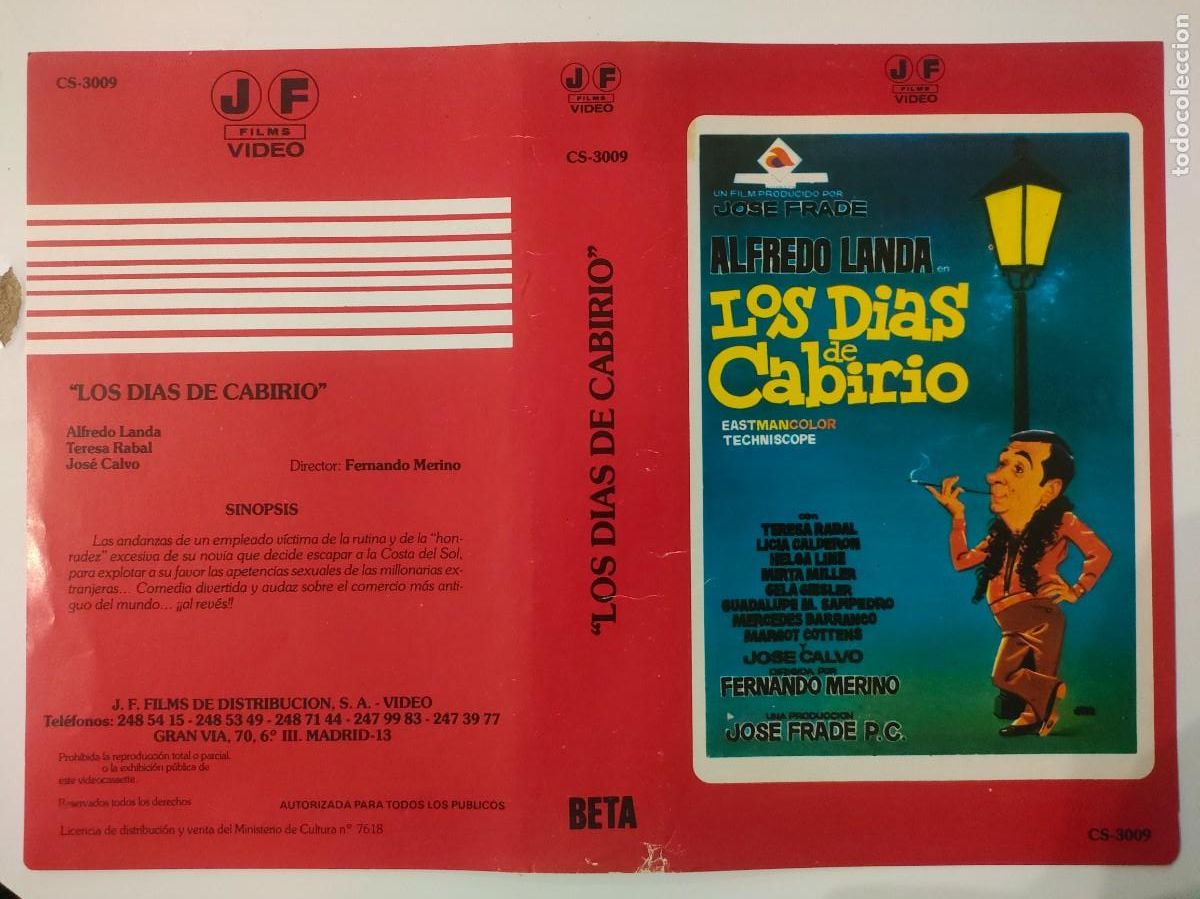 Cine: CARATULA - LOS DIAS DE CABIRIO JF BETA - Foto 1