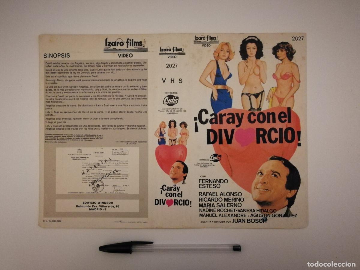Kino: CARATULA ORIGINAL -A4- CARAY CON EL DIVORCIO - FERNANDO ESTESO - CINE ESPA&Ntilde;OL - MARIA SALERNO
