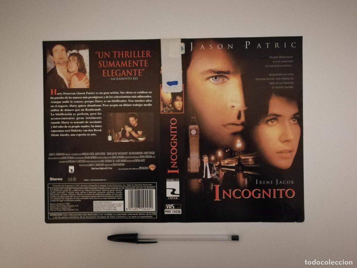 Cinema: CARATULA ORIGINAL -A4- INCOGNITO - THRILLER SUSPENSE - JASON PATRIC