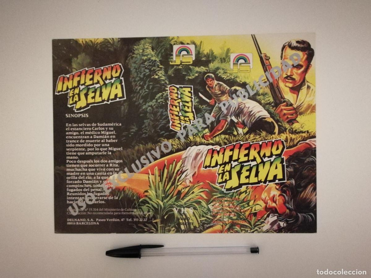 Cinema: CARATULA ORIGINAL -A4- INFIERNO EN LA SELVA - TERROR - ROBERTO MONTERO