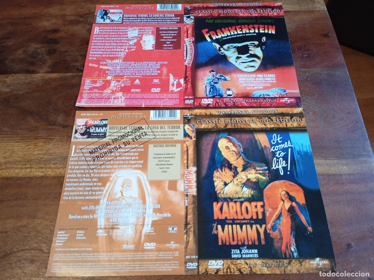 Cine: La Momia y Frankenstein - Boris Karloff - Caratula de DVD Universal clasicos monstruos