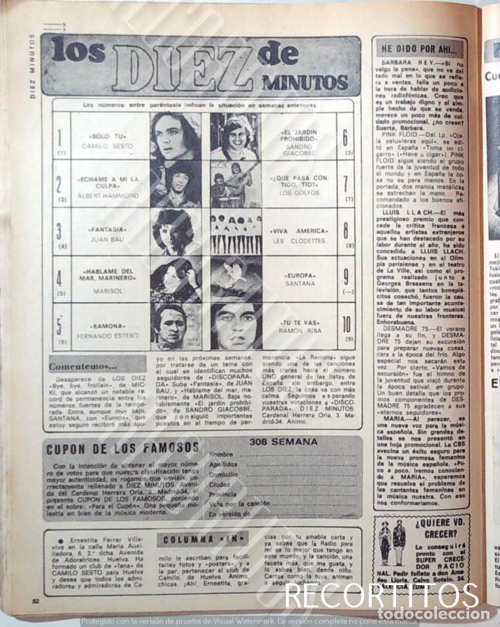 Cine: ESCALA DE EXITOS CAMILO SESTO FERNANDO ESTESO MARISOL ALBERT HAMMOND LOS CLODETTES SANDRO GIACOBBE R