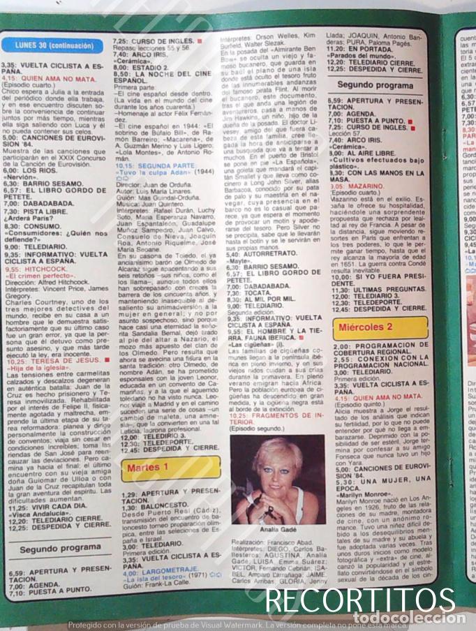 Cin&eacute;ma: ANALIA GADE PROGRAMACIO DE 1984