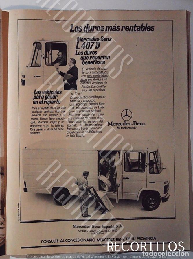 Cine: MERCEDES BENZ ANUNCIO PUBLICIDAD FURGONES FURGONETAS L 407 D