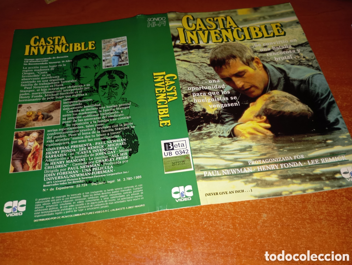 Cine: Car&aacute;tula vhs- beta- casta invencible (3) - Foto 1