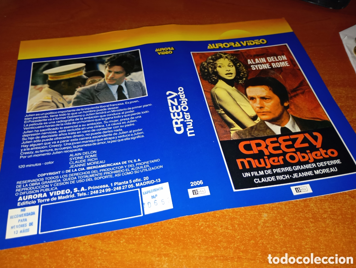 Cine: Car&aacute;tula vhs beta- creezy. Mujer objeto - Foto 1