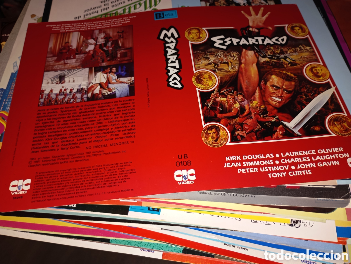 Cine: Car&aacute;tula vhs- beta- espartaco - Foto 1