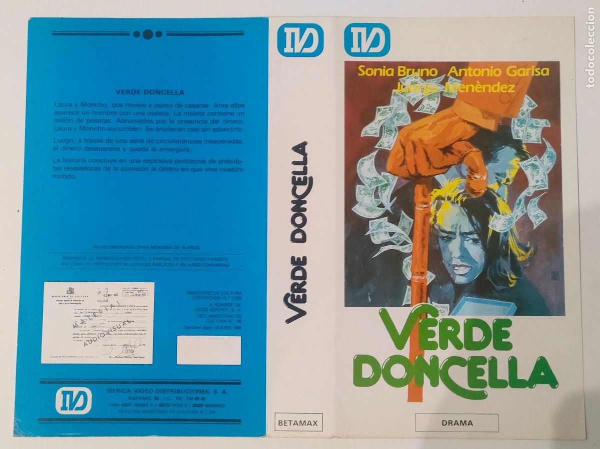 Cine: CARATULA - VERDE DONCELLA BETA IVD - Foto 1