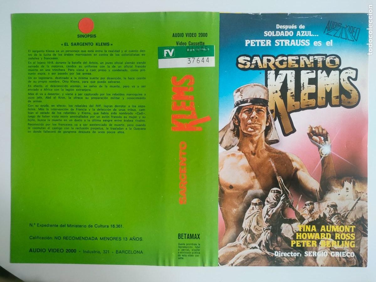 Cine: CARATULA - SARGENTO KLEMS AV2000 BETA - Foto 1