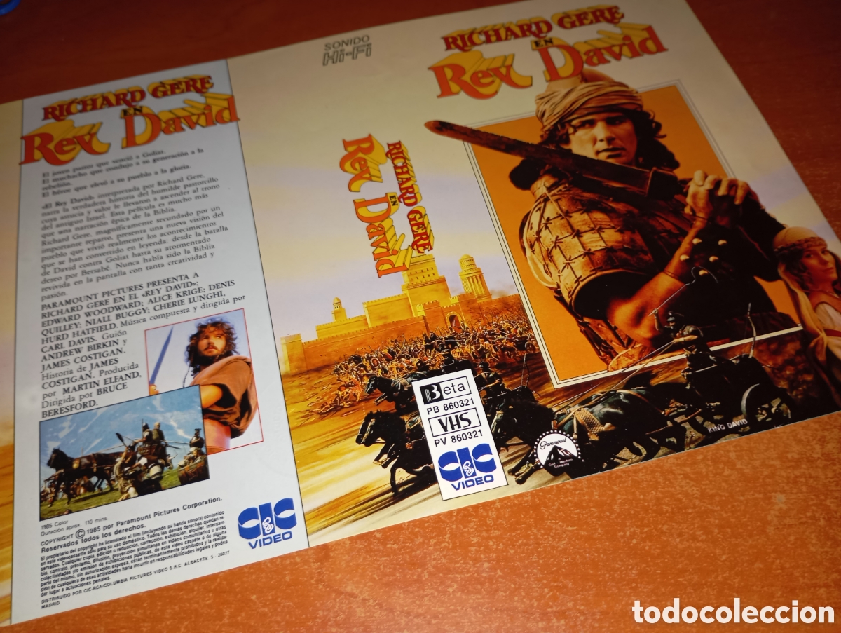 Cine: Car&aacute;tula vhs- beta - rey david - Foto 1