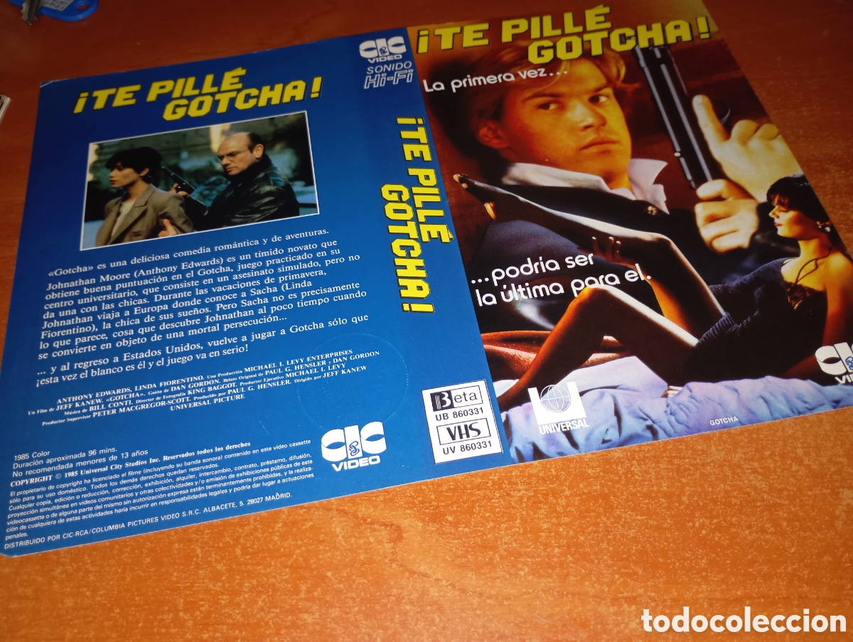 Cine: Car&aacute;tula vhs- beta- te pille gotcha - Foto 1