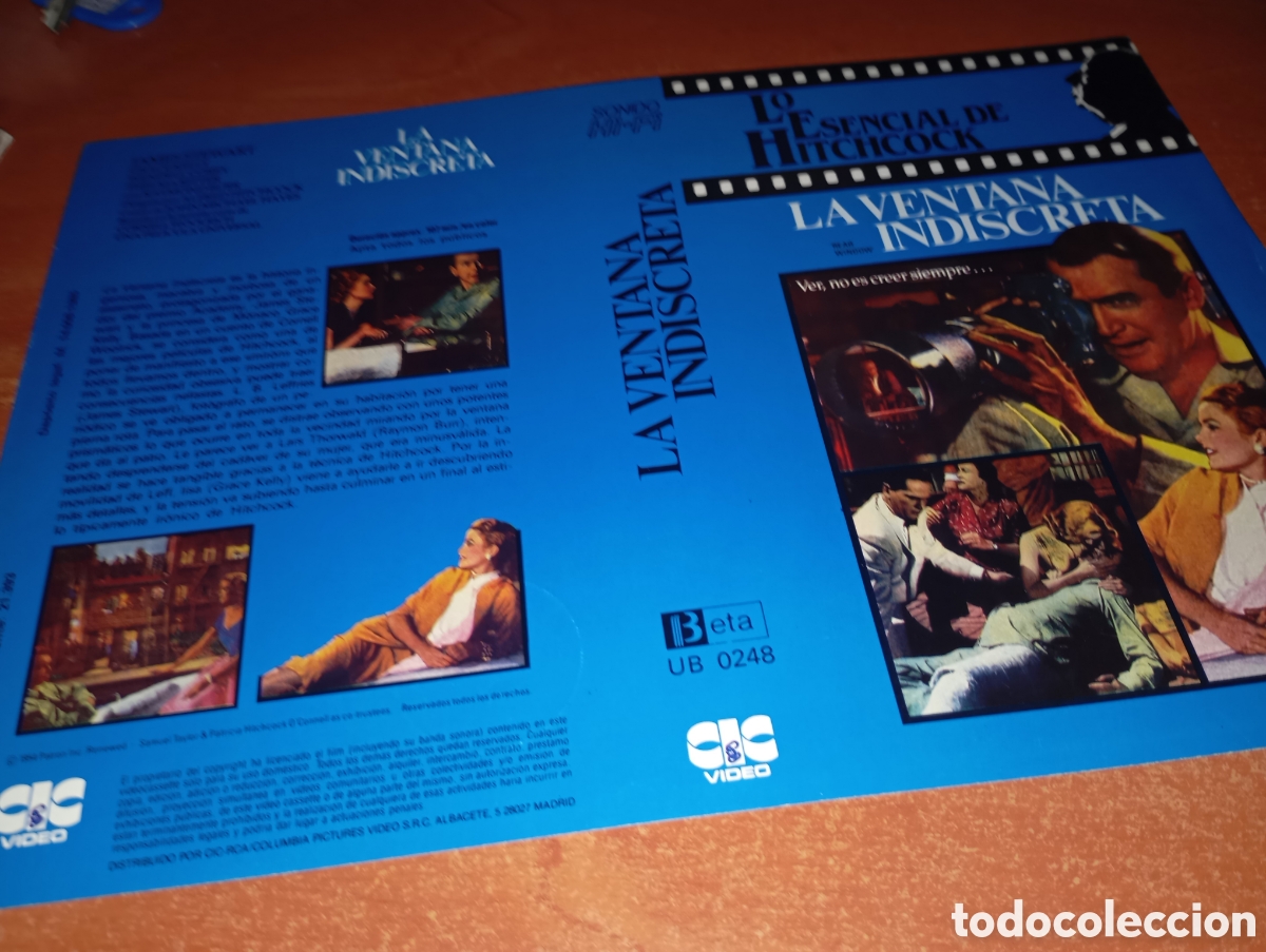Cine: Car&aacute;tula vhs- beta- la ventana indiscreta - Foto 1
