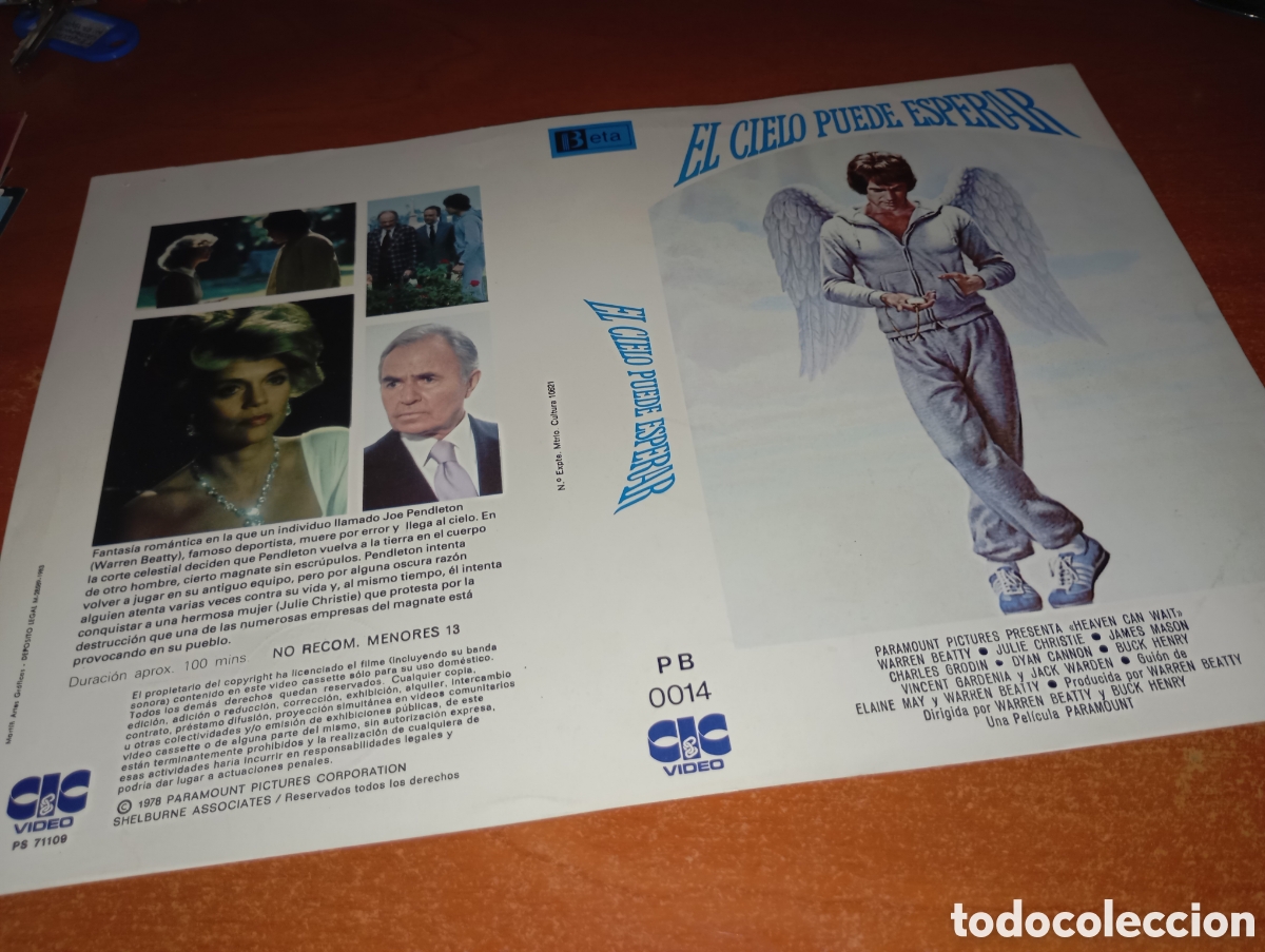 Cine: Car&aacute;tula vhs beta,- el cielo puede esperar - Foto 1