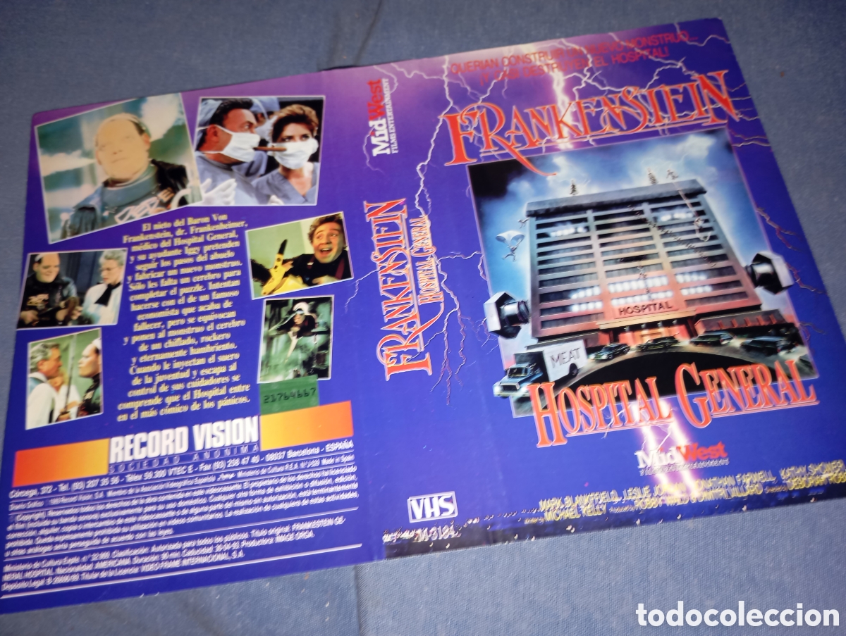 Cine: Car&aacute;tula vhs- Frankenstein hospital general