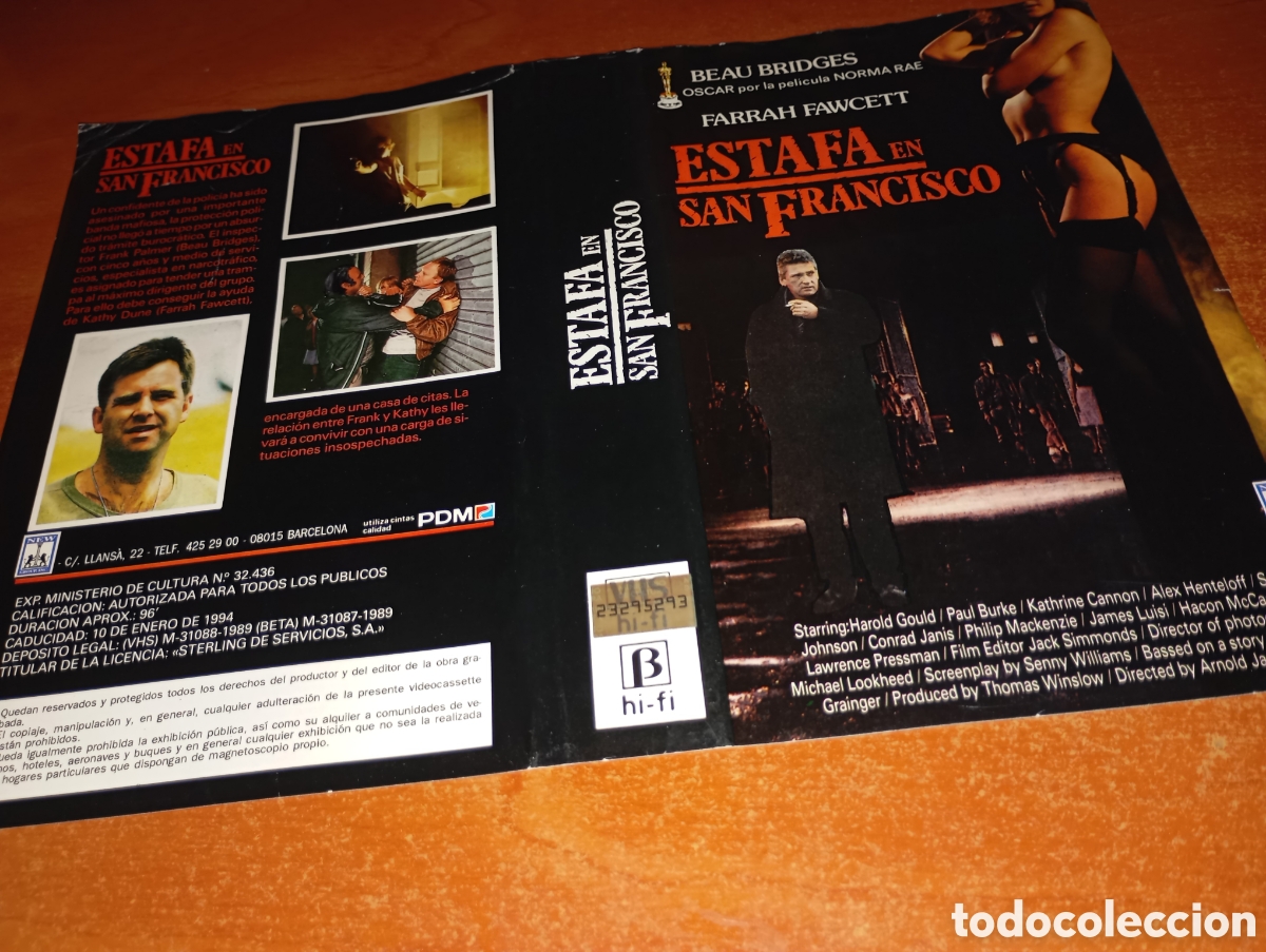 Cine: Car&aacute;tula vhs- beta- estafa en san francisco (2) - Foto 1