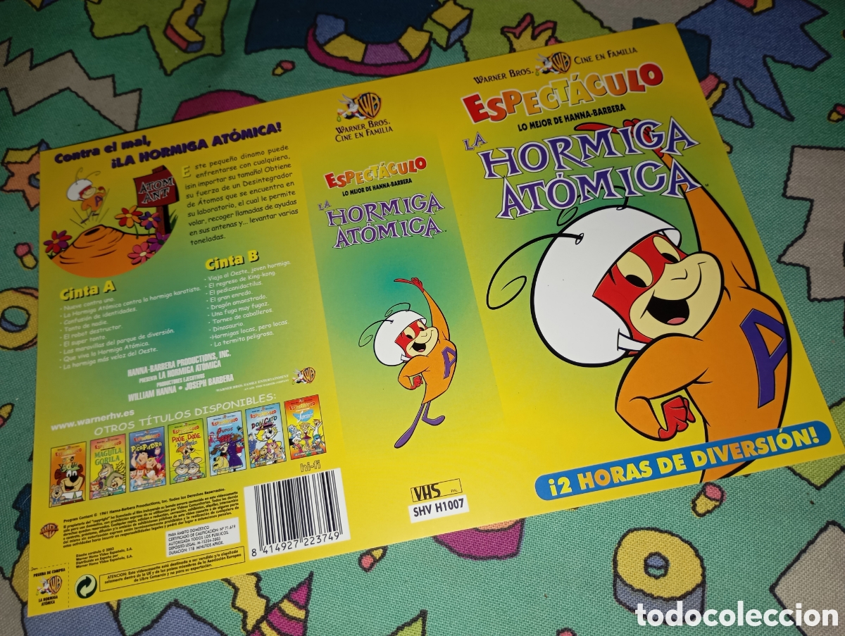 Cine: Car&aacute;tula vhs- doble,- la hormiga atomica- lo mejor de Hanna barbera