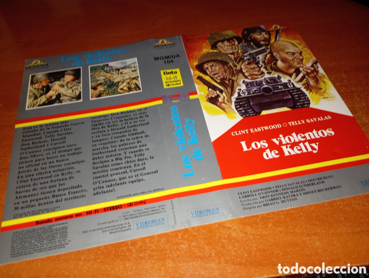Cine: Car&aacute;tula vhs- beta los violentos de kelly (2) - Foto 1