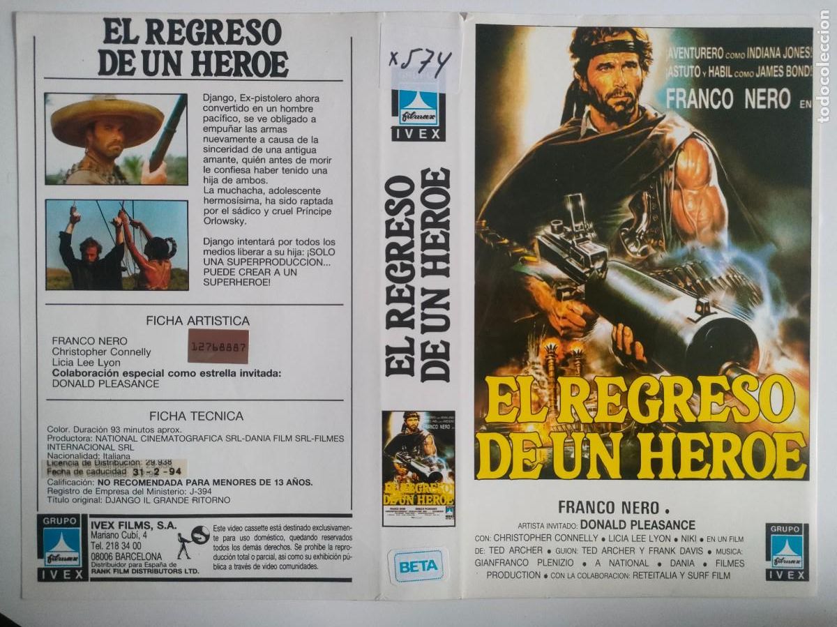 Cine: CARATULA - EL REGRESO DE UN HEROE IVEX BETA - Foto 1