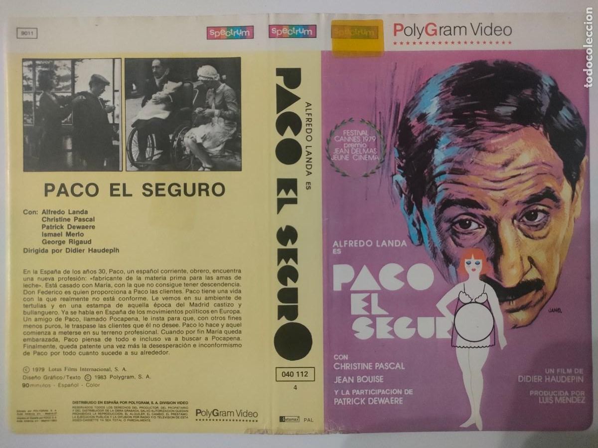 Cine: CARATULA - PACO EL SEGURO POLYGRAM - Foto 1