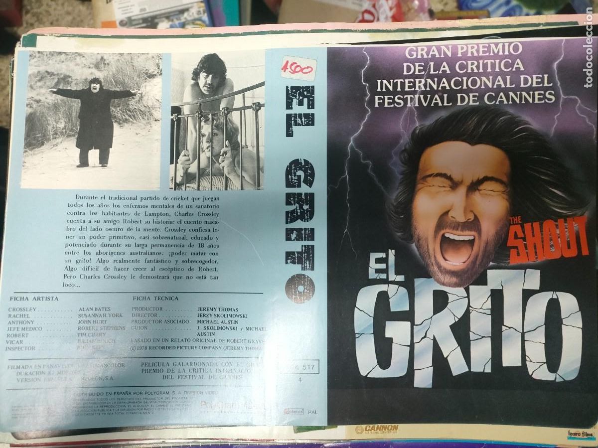 Cine: SUBASTA DE CARATULAS - 113 EL GRITO BETA POLYGRAM - Foto 1