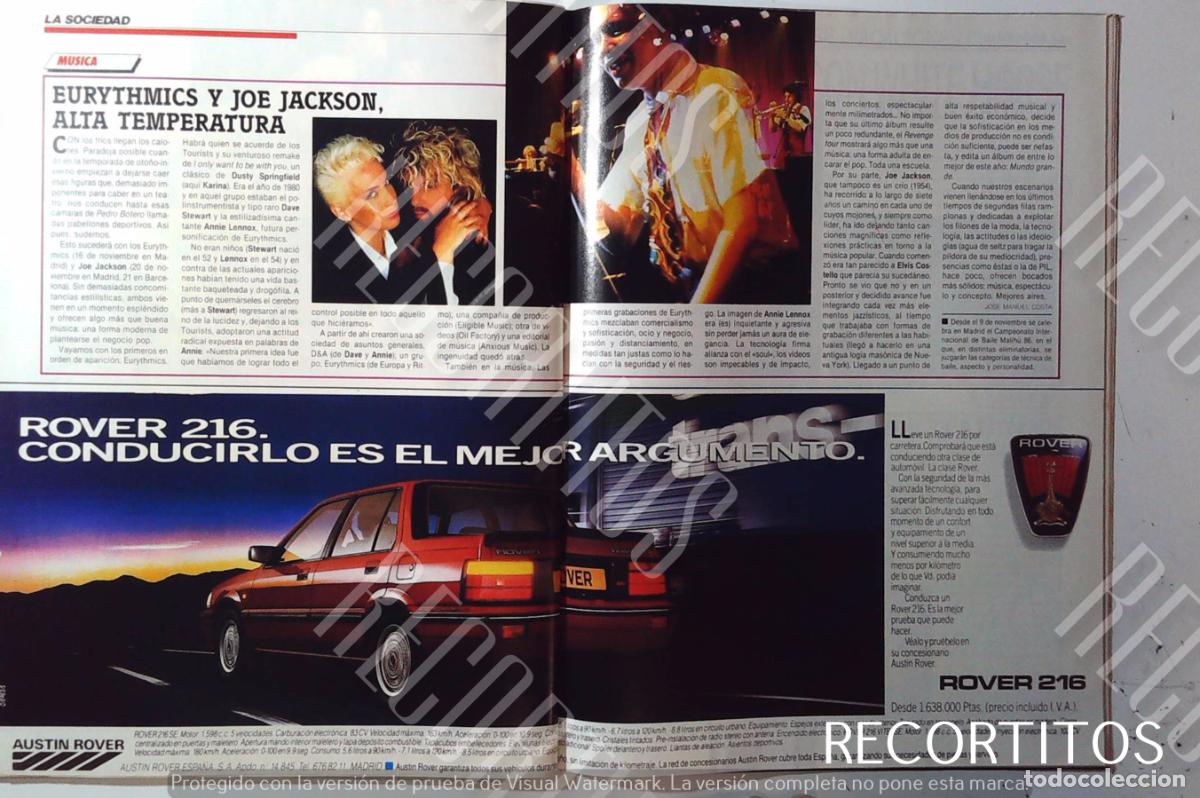 Cine: ROVER 216 EURYTHMICS JOE JACKSON - Foto 1