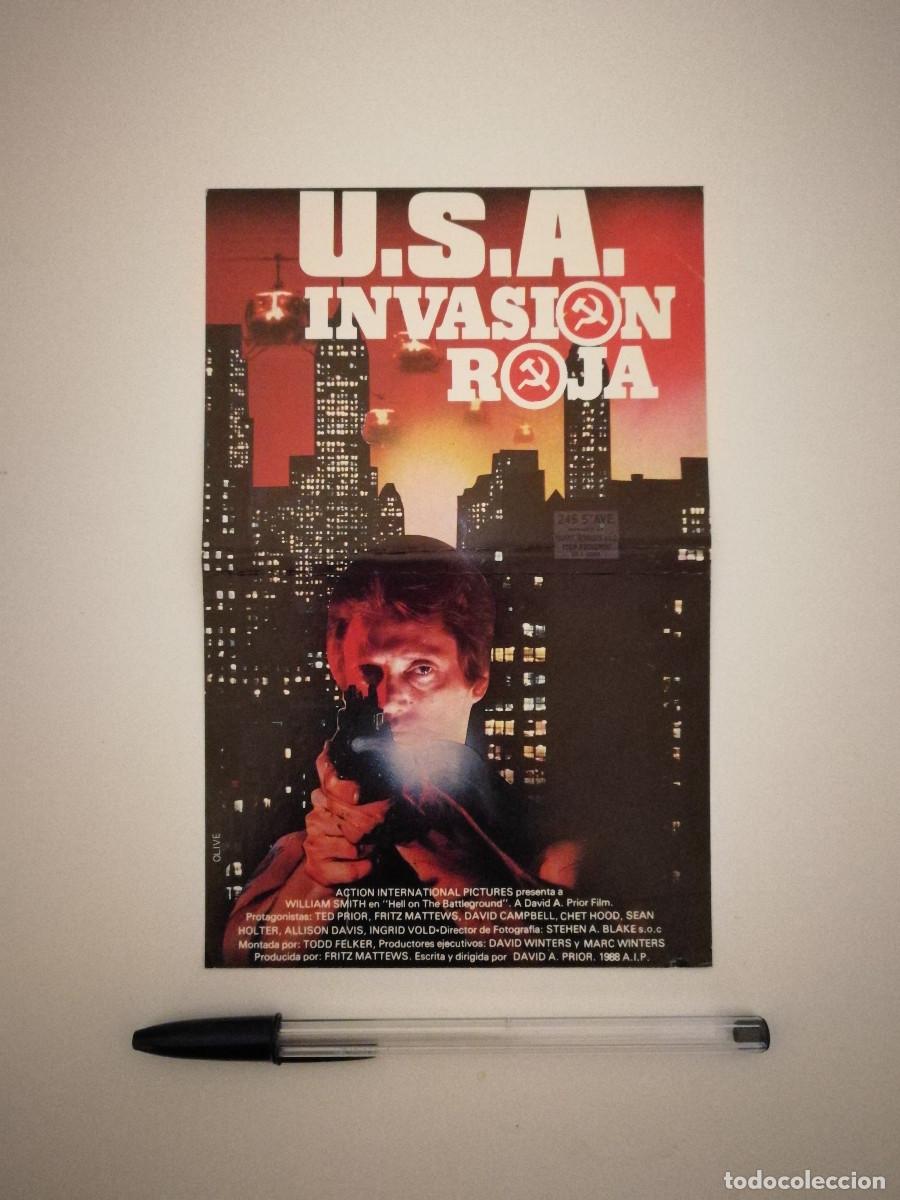 Cin&eacute;ma: MINI-POSTER ORIGINAL -13*18- U. S. A. Invasi&oacute;n roja - CINE BELICO GUERRA - WILLIAM SMITH