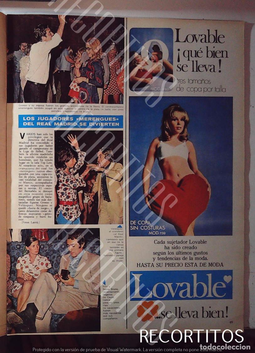 Cine: LOVABLE LENCERIA ANUNCIO PUBLICIDAD GROSSO VELAZQUEZ PIRRI REAL MADRID SONIA BRUNO MISS ESPA&Ntilde;A