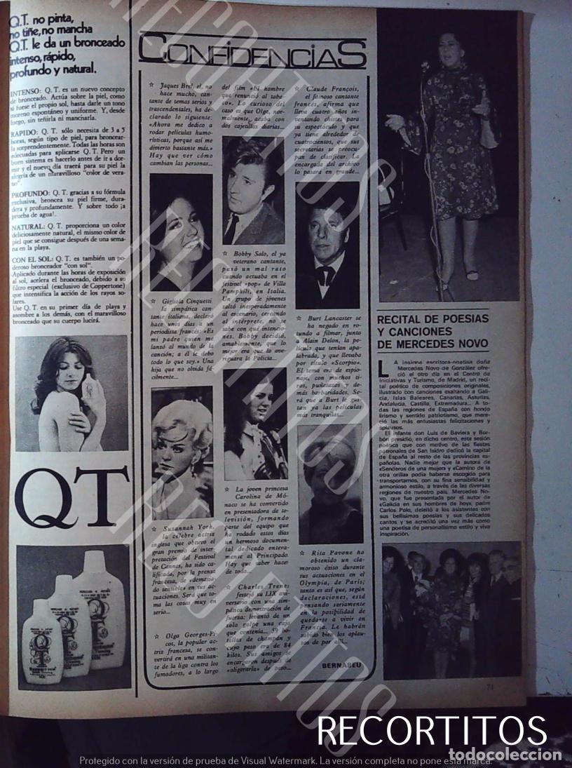 Cine: MERCEDES NOVO GIGLIOLA CINQUETTI SUSANNAH YORK RITA PAVONE CAROLINA DE MONACO BOBBY SOLO BURT LANCAS