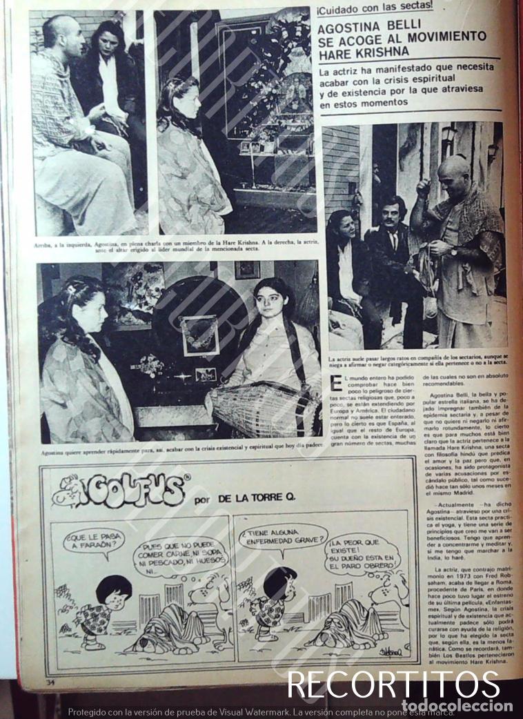 Cin&eacute;ma: AGOSTINA BELLI HARE KRISHNA