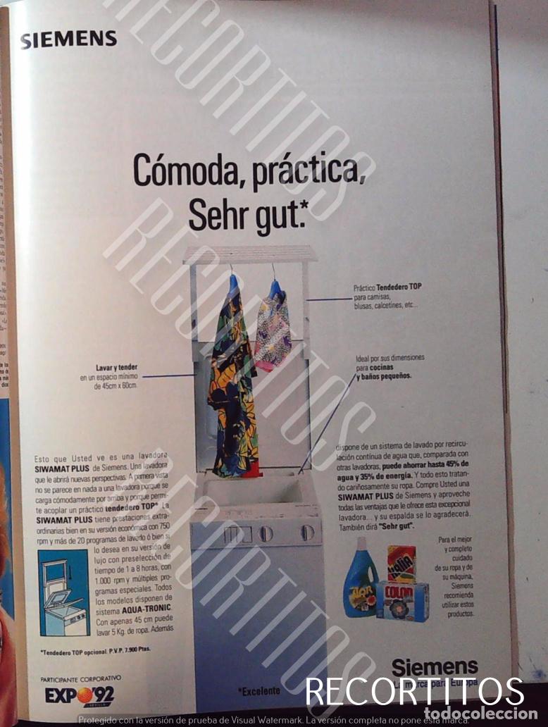 Cine: siemens ANUNCIO PUBLICIDAD LAVADORA EXPO 92