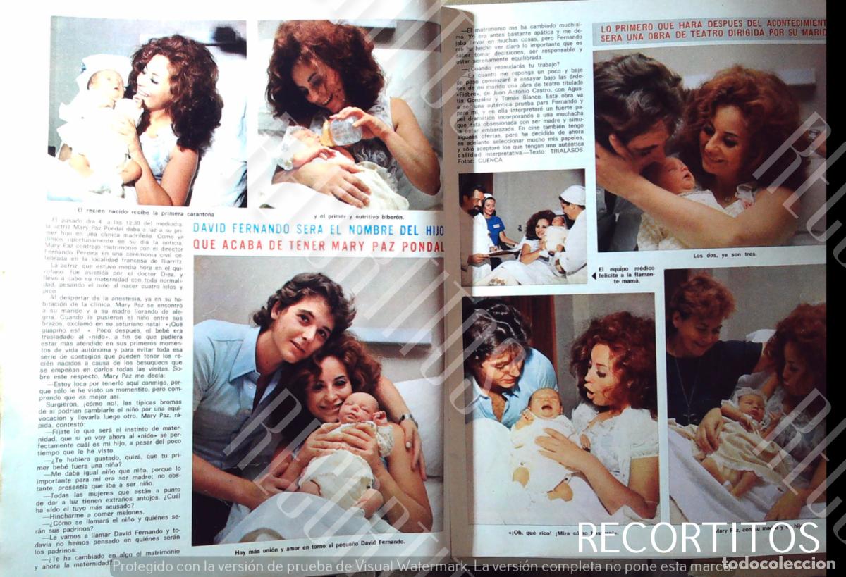 Cine: MARY PAZ PONDAL HA SIDO MADRE DAVID FERNANDO