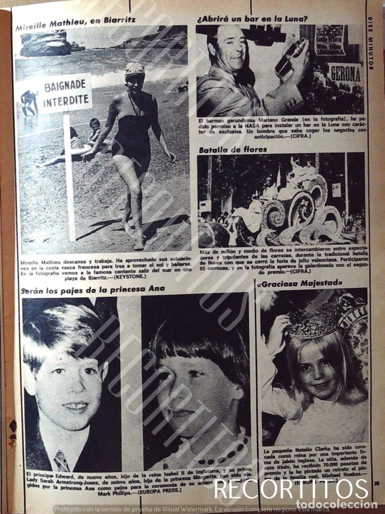 Cine: MISS MINI SHAMPOO NATALIE CLARKE VALENCIA BATALLA DE FLORES MIREILLE MATHIEU LADY SARAH ARMSTRONG