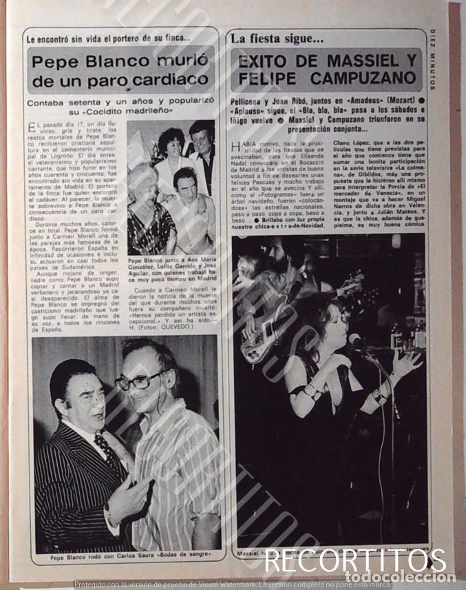 Cine: PEPE BLANCO ANA MARIA GONZALEZ JOSE AGUILAR LOLITA FARRIDO MASSIEL CARLOS SAURA BODAS DE SANGRE