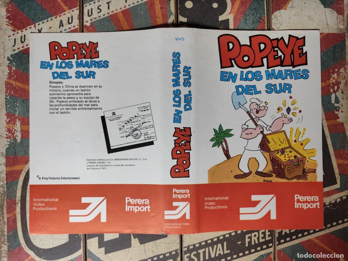 Cine: Car&aacute;tula VHS Popeye en los mares del Sur - Foto 1