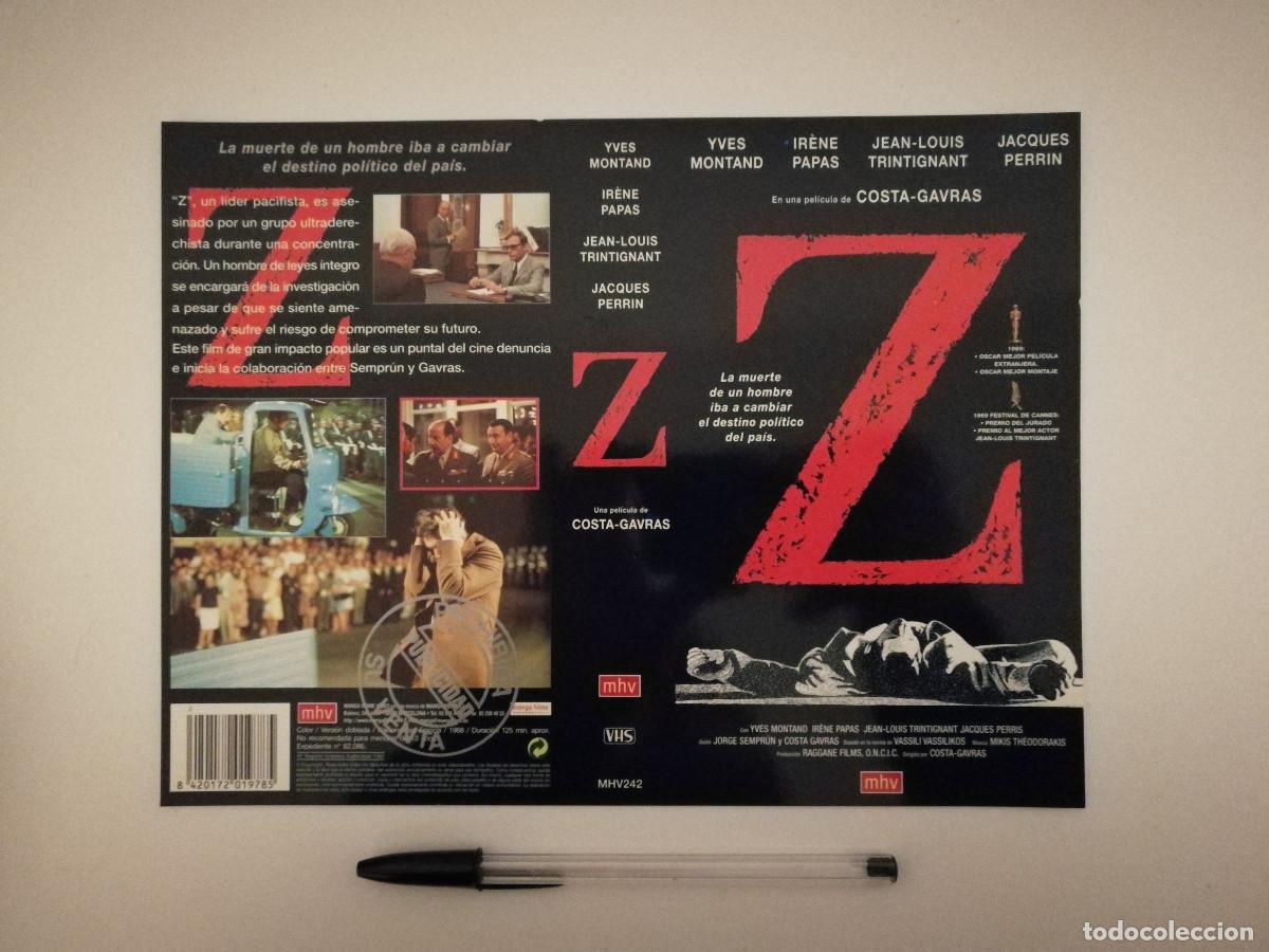 Kino: CARATULA ORIGINAL -A4- Z - THRILLER - YVES MONTAND - Costa-Gavras - Jean-Louis Trintignant