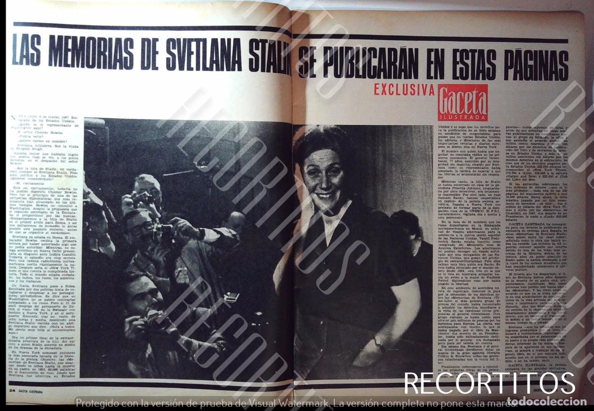 Cinema: SVETLANA STALIN LAS MEMORIAS