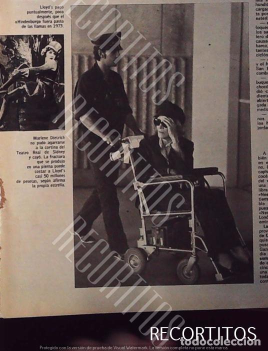 Cine: MARLENE DIETRICH EN SILLA DE RUEDAS - Foto 1