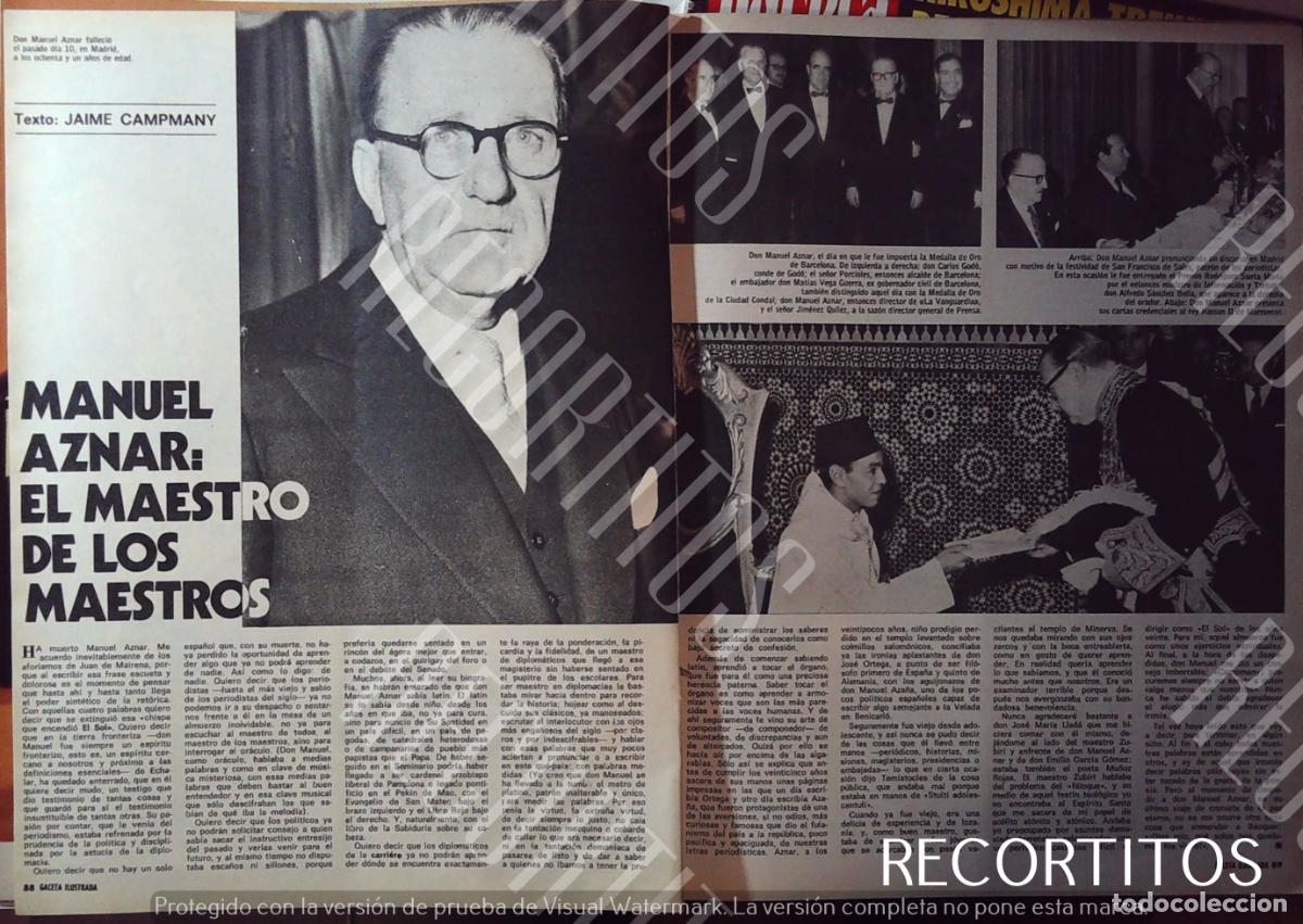 Cinema: MANUEL AZNAR MAESTRO DE MAESTROS JAIME CAMPANY
