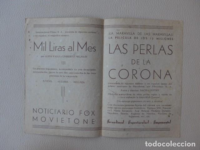 Cine: LAS PERLAS DE LA CORONA ANTIGUO PROGRAMA DE CINE - Foto 3