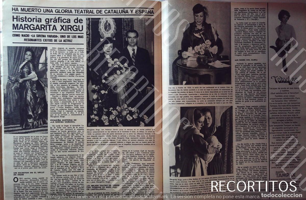 Cine: federico garcia lorca MARGARITA XIRGU PILAR MU&Ntilde;OZ