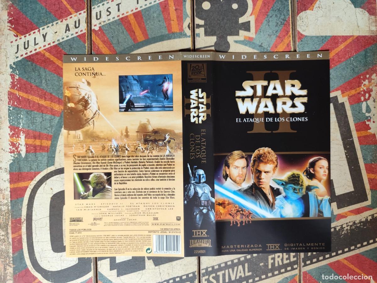 Cinema: Car&aacute;tula VHS Star Wars II El ataque de los clones