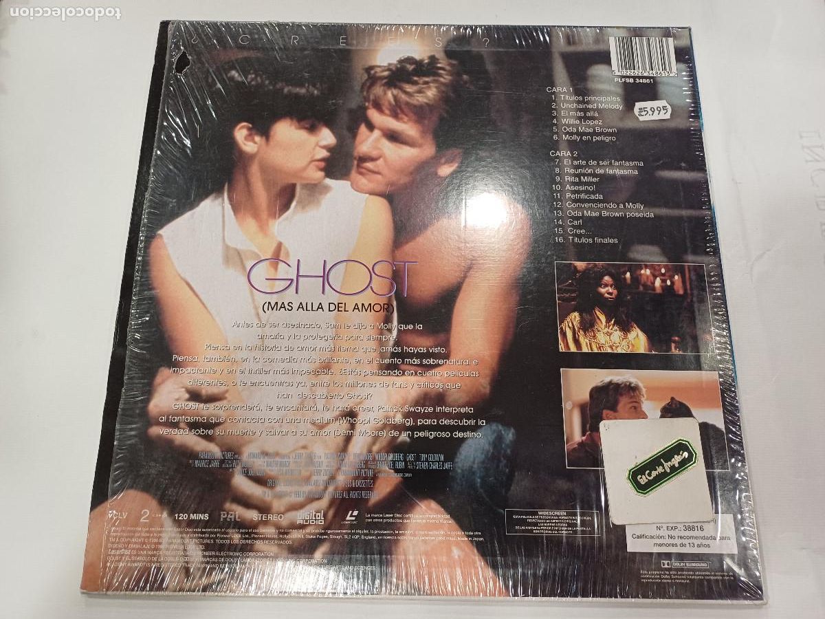 Cine: GHOST/PATRICK-DEMI MOORE/LASER DISC. - Foto 3