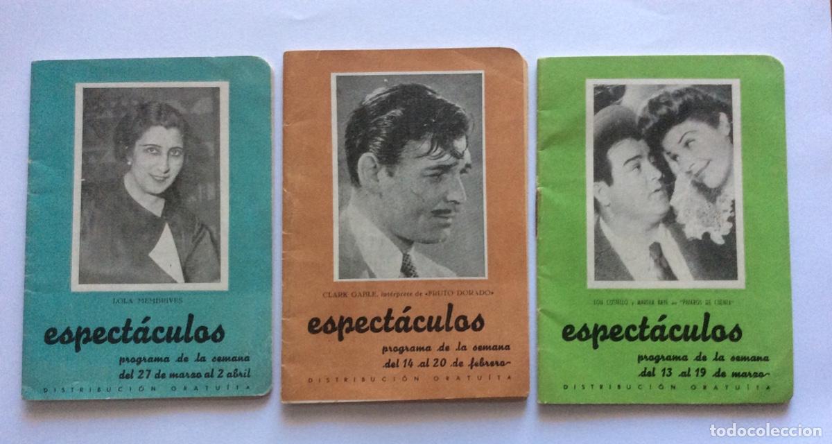 Cin&eacute;ma: 3 MINI REVISTA PROGRAMA ESPECT&Aacute;CULOS CINE Y VARIADOS FEBRERO MARZO 1944 VALENCIA