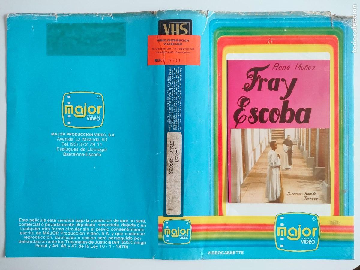 Cinema: CARATULA - FRAY ESCOBA MAJOR VHS