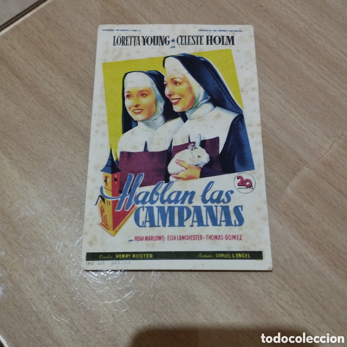 Cin&eacute;ma: Programa de cine, sencillo. Hablan las campanas. Loreta Young. Celeste Holm.