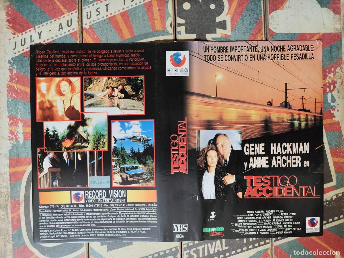 Cinema: Car&aacute;tula VHS Testigo accidental