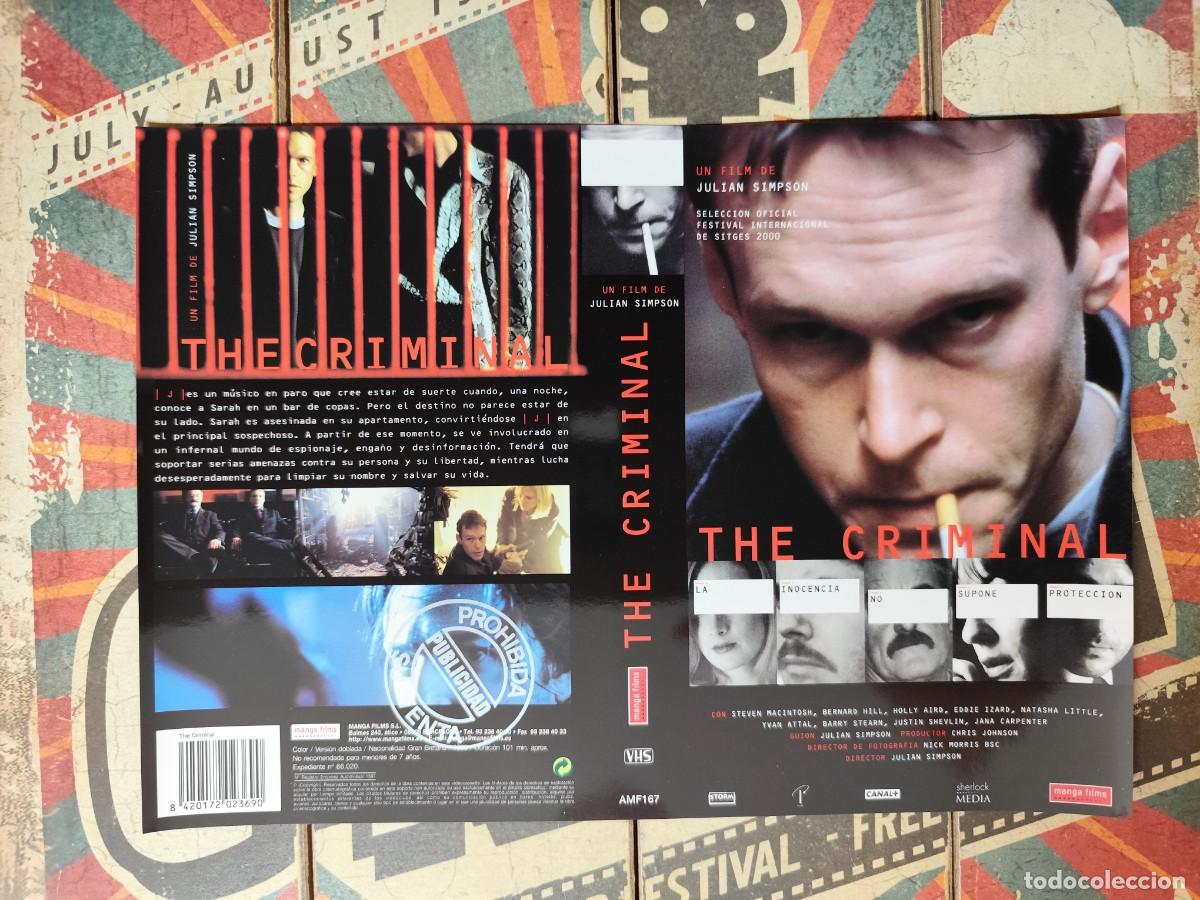 Cinema: Car&aacute;tula VHS The criminal reversible