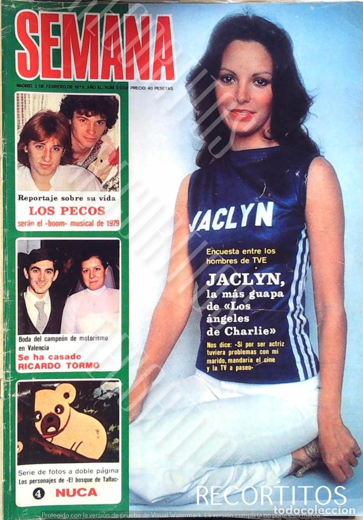 Cinema: JACLYN SMITH LOS ANGELES DE CHARLIE RECORTE PORTADA JACKY Y NUCA TALLAC PECOS