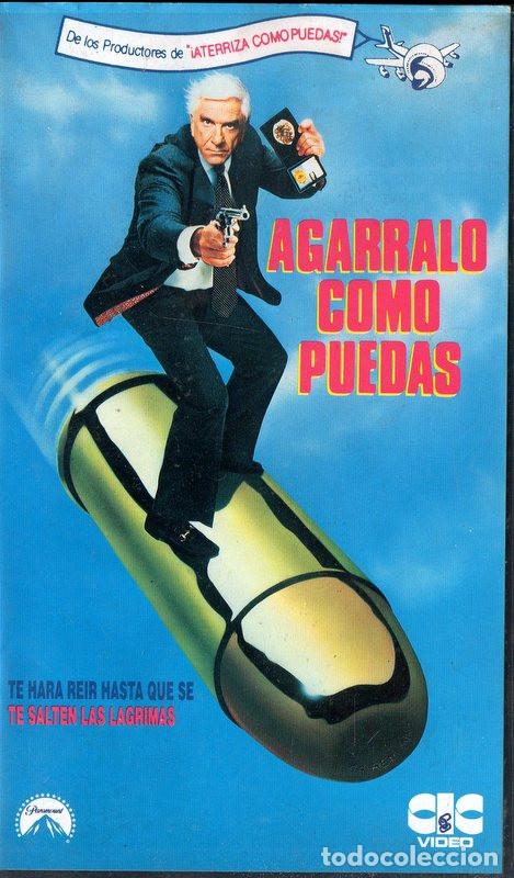 Cinema: Caja y car&aacute;tula originales Ag&aacute;rralo como puedas VHS (NO CINTA).