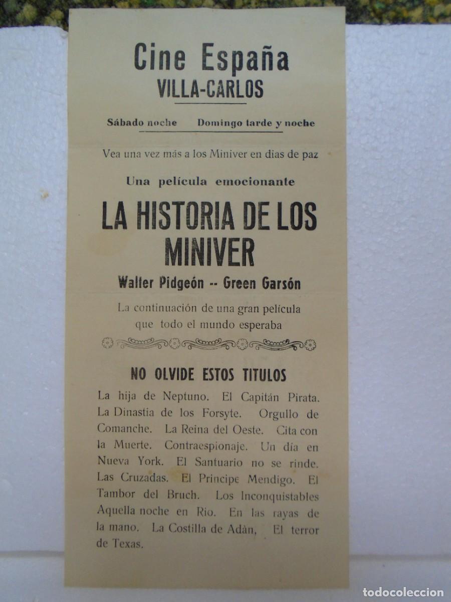 Cinema: CINE ESPA&Ntilde;A VILLA-CARLOS(BALEARES)&rdquo;LA HISTORIA DE LOS MINIVER&rdquo;